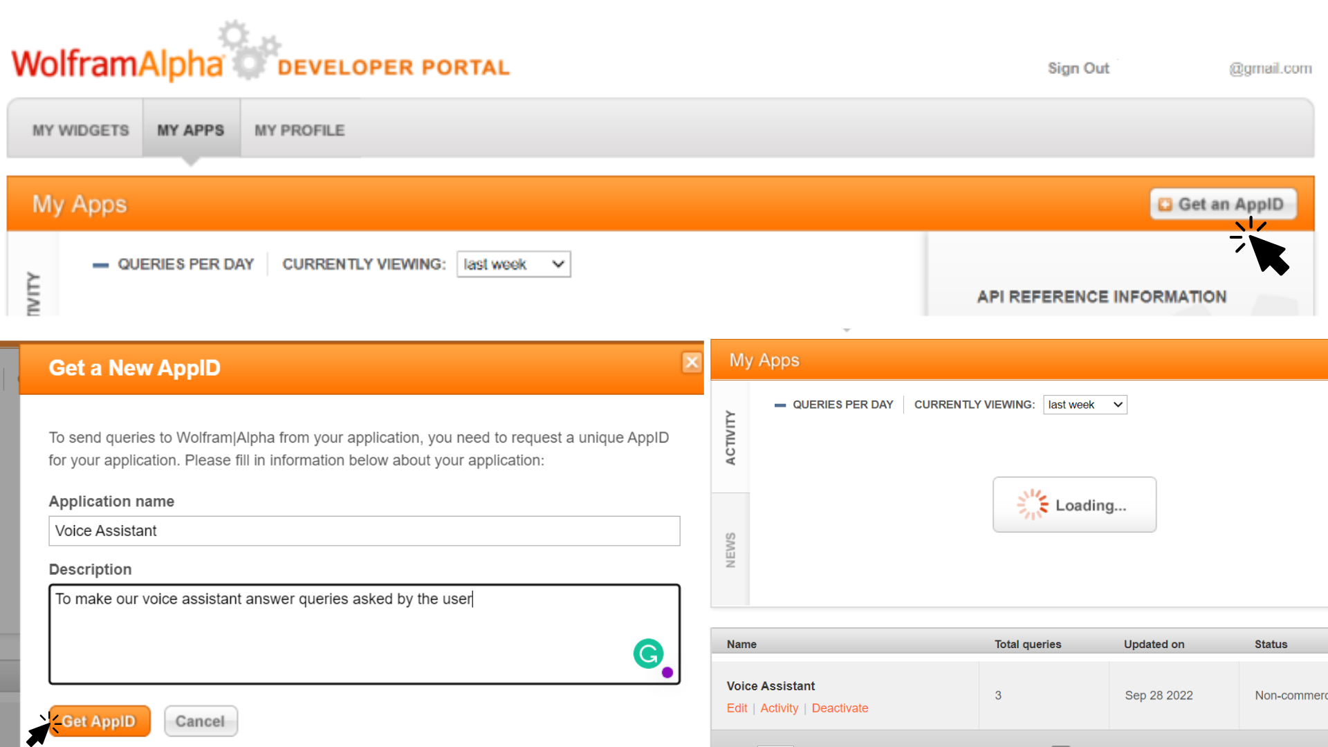 WolframAlpha Developer portal